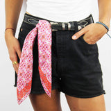 Mini pañuelo 100% seda Agadir Fucsia