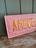 Placa decorativa Amour Rosa
