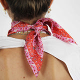 Mini pañuelo 100% seda Agadir Fucsia