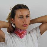 Mini pañuelo 100% seda Agadir Fucsia