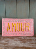 Placa decorativa Amour Rosa