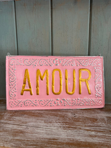 Placa decorativa Amour Rosa