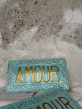 Placa decorativa Amour Azul