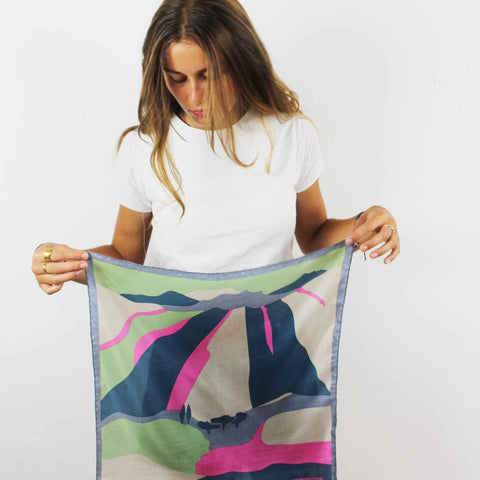Mini pañuelo 100% seda Vivaro Fucsia