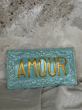 Placa decorativa Amour Azul