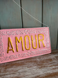 Placa decorativa Amour Rosa