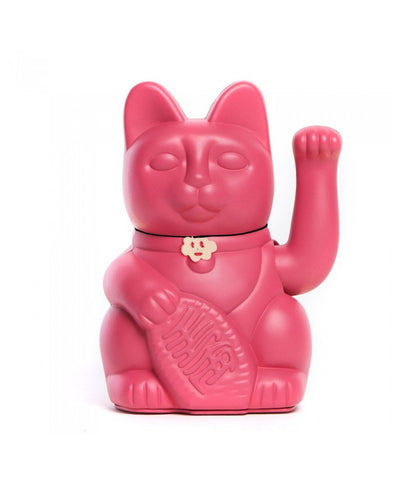 GATO DE LA SUERTE CHINO O LUCKYCAT ROJO VIOLETA