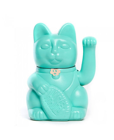 GATO DE LA SUERTE CHINO O LUCKYCAT AGUAMARINA