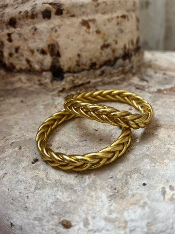 Pulsera Budista / Pan de Oro / TRENZADA ORO