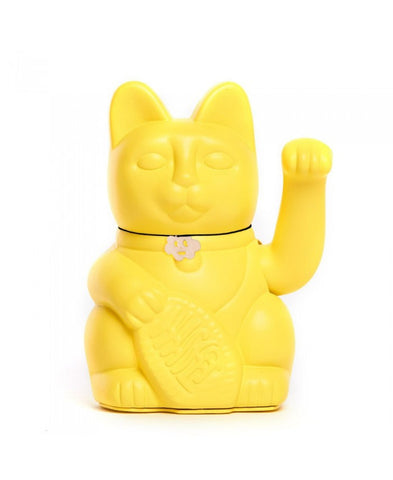 GATO DE LA SUERTE CHINO O LUCKYCAT AMARILLO LIMÓN