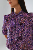 Blusa morada animal print