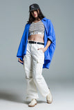 Camisa Oversize azul