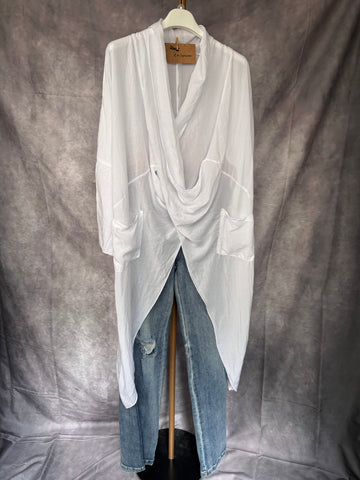 Túnica tencel blanca