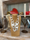 Collar Eslabones metal plateado