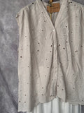Blusa sin mangas beige