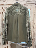 Camisa/ Sobrecamisa lentejuelas kaki