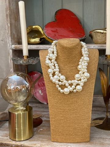 Collar Bolas Perlas