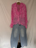 Blusa animal print fucsia