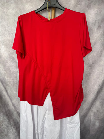 Camiseta asimétrica roja