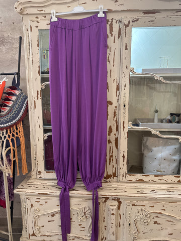 Pantalón lazada morado