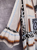 Vestido étnico largo marrón