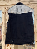 Chaleco vaquero negro lentejuelas