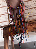 Collar largo flecos multicolor