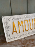 Placa decorativa Amour Blanco