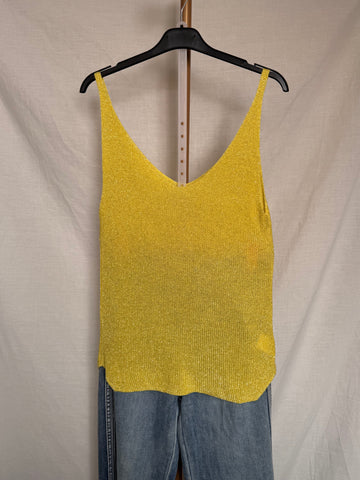 Top punto lúrex amarillo