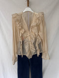 Blusa volantes beige