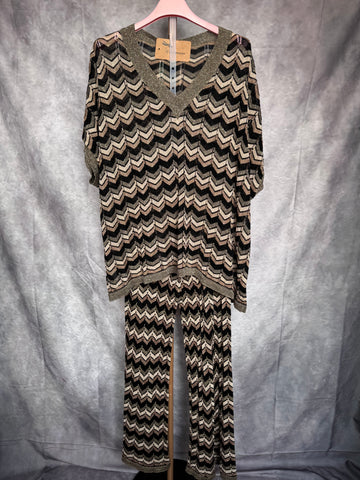Conjunto “ Missoni “ negro