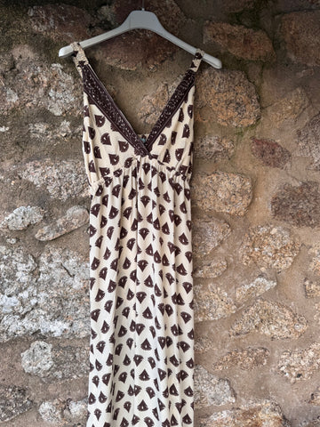 Vestido largo seda