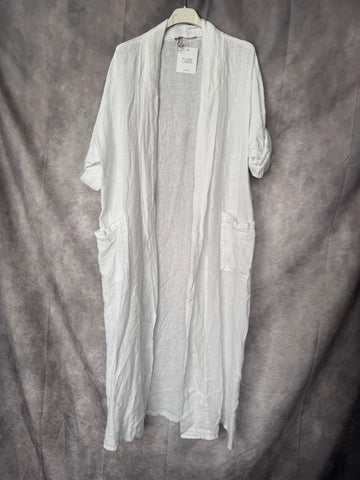 Kimono lino blanco
