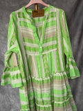Vestido étnico corto verde