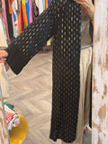 Vestido camisero lentejuelas negro