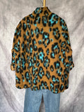 Cazadora animal print turquesa