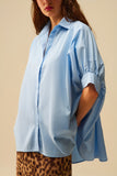 Camisa Oversize azul