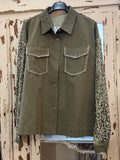 Camisa/ Sobrecamisa lentejuelas kaki