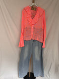 Blusa animal print naranja flúor