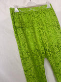 Pantalón baggy encaje verde flúor