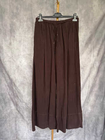 Pantalón ancho micropana chocolate