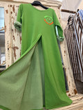 Sudadera larga abertura verde