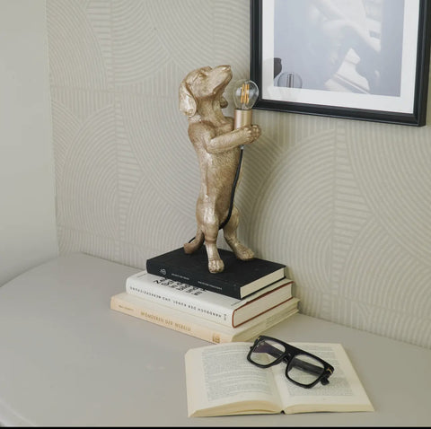 Lámpara Perro Dorado