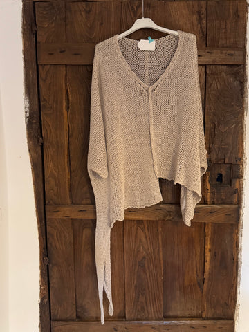 Jersey asimétrico beige