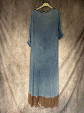 Vestido Boho lentejuelas azul claro