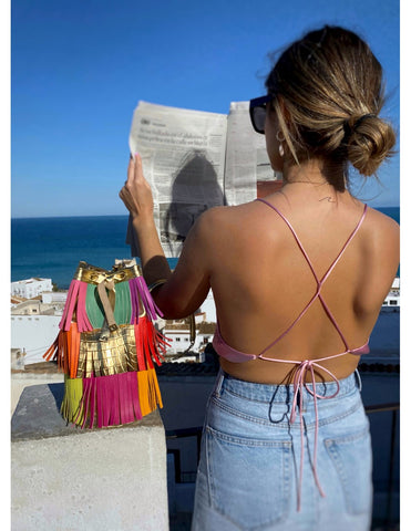 Bolso de piel Passion Fruit Maxi