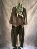 Pantalón baggy pana Kaki