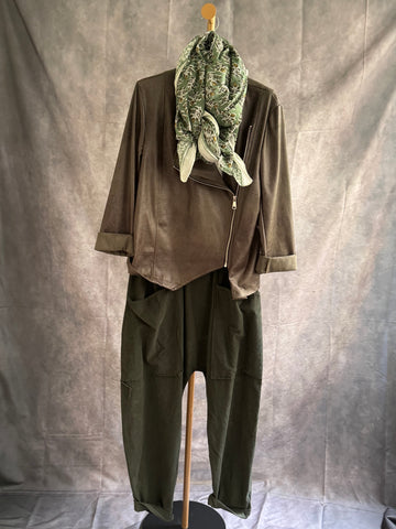 Pantalón baggy pana Kaki