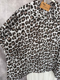 Camisa oversize print blanca