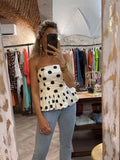 Top Lunares blanco